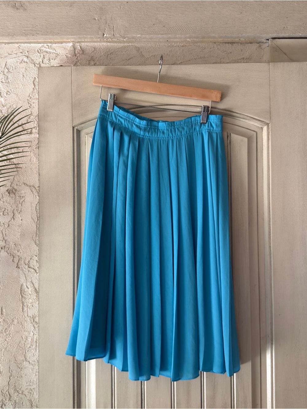 J. Crew Light Blue Pleated Waist Skirt